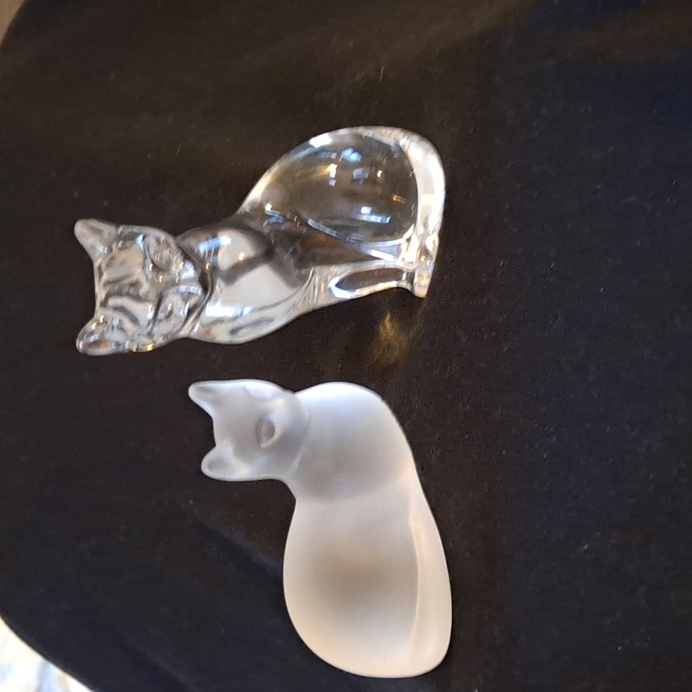 Lenox Frosted & Clear Cats Figurine - Can be used as Paperweights - New